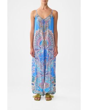 CAMILLA Balloon Jumpsuit Footsteps - Blue