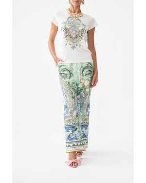 CAMILLA Slim Fit Round Neck T-Shirt - Green