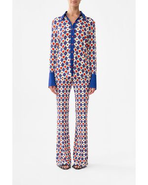CAMILLA Fitted Jersey Shirt Rinse & Roar - Blue