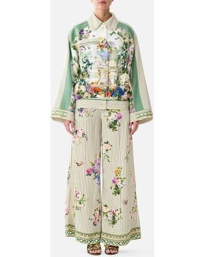 CAMILLA Boxy Button Front Jacket With Pocket Detail Art For The Empress - White
