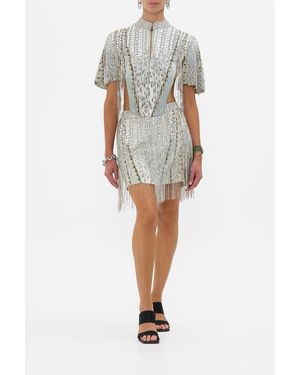CAMILLA Beaded Gilet Sahara Starlet - Gray