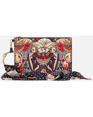 CAMILLA Ring Scarf Clutch Daughters Of Duende - Red