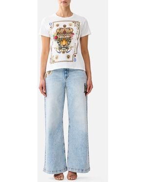 CAMILLA Short Sleeve Easy Tee Verses - Blue