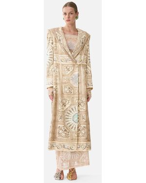 CAMILLA Long Coat With Hood A Beloved Boudoir - Natural
