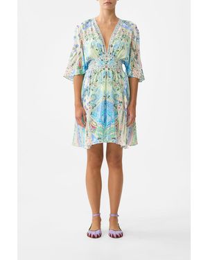 CAMILLA Short Waisted Dress - Blue