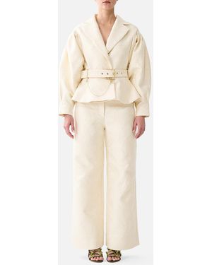 CAMILLA Relaxed Trouser With Back Yoke Midsummer Masterpiece - White