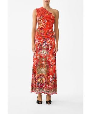 CAMILLA Gathered Jersey One Shoulder Dress