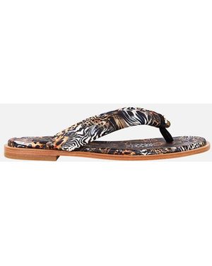 CAMILLA Lina Padded Thongs Feline Folklore - Black