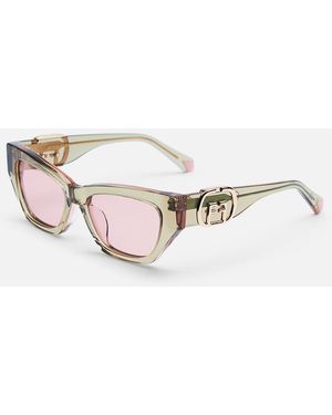 CAMILLA Access All Areas Sunglasses Tan - Green