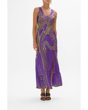 CAMILLA Bias Cut Tank Dress Luxorland Lady - Purple