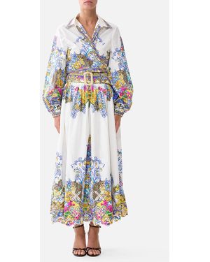 CAMILLA Belted Midi Skirt Milla - White
