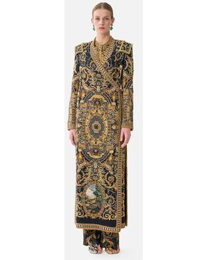 CAMILLA Cross Over Coat Museum Memoirs - White