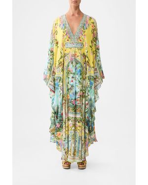 CAMILLA Long Kaftan With Waist Detail Tales Of Topkapi Palace - Yellow
