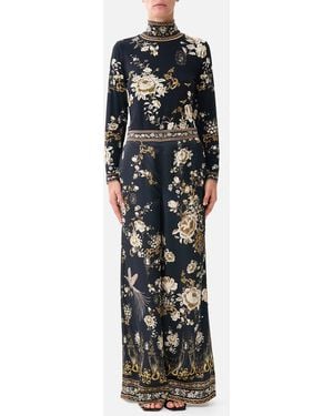 CAMILLA Jersey Turtleneck Flamenco Folklore - Black