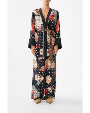 CAMILLA Short Kimono Wrap Daughters Of Duende - Black