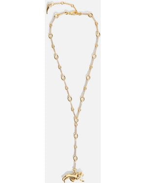 CAMILLA Gilded Realms Leopard Necklace - White