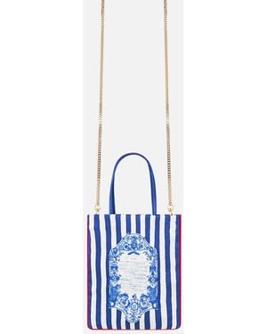 CAMILLA Embellished Mini Tote With Chain Strap Sweet Sacré Bleu - White
