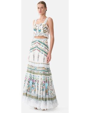 CAMILLA Flared Maxi Skirt With Godets Art For The Artisans - White