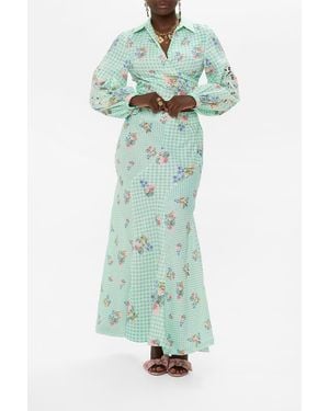 CAMILLA Mermaid Maxi Skirt Pestana Panorama - Green