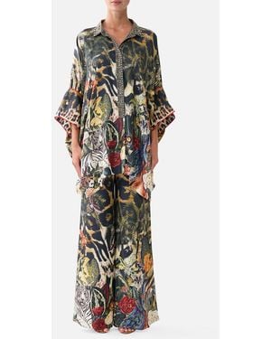 CAMILLA Batwing Shirt Leotigra Land - Brown