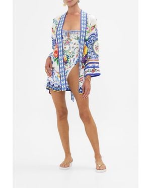 CAMILLA Short Batwing Layer Tiles Darls - Blue