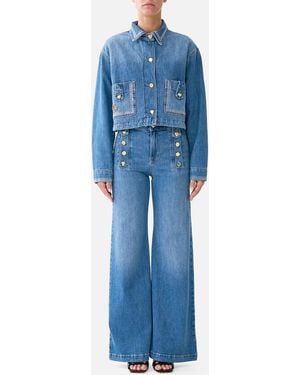CAMILLA Milla Hum Of Alhambra Cropped Jacket - Blue