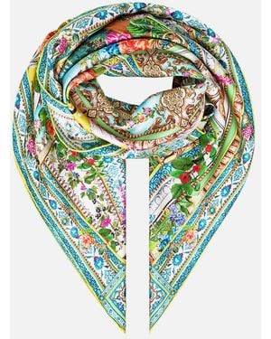 CAMILLA Printed Silk Twill Square Scarf Tales Of Topkapi Palace - Yellow