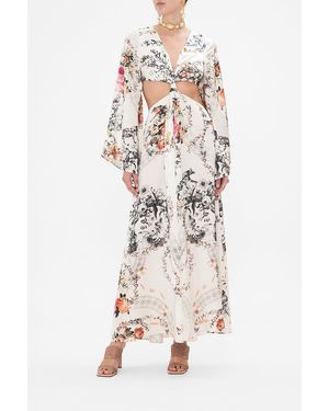 CAMILLA Cut Out Dress With Knot Front De Haar Memoirs - White