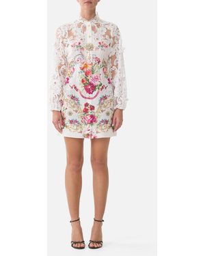 CAMILLA Lace Sleeve Mini Dress Torero Libertine - Red