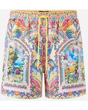 CAMILLA Mid Length Boardshort With Elastic Waist Navàs Nouveau - White