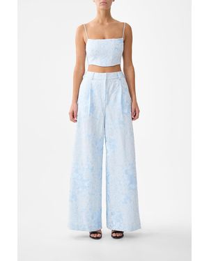 CAMILLA Corset Crop Top Seville Sweetheart - Blue