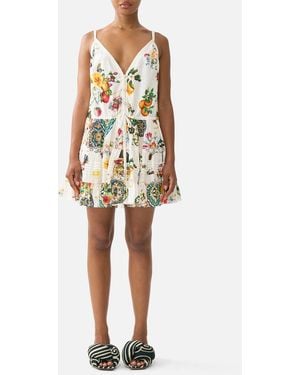 CAMILLA Gather Waist Short Dress Magic Of The Mercado - Multicolour