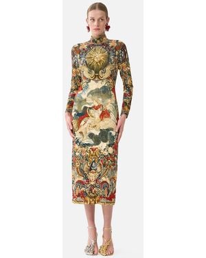 CAMILLA Turtle Neck Jersey Dress Meet Me - Multicolour