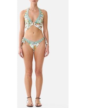 CAMILLA Reversible Multi Wear Tie Halter Bikini Set Magic Of The Mercado - Multicolour
