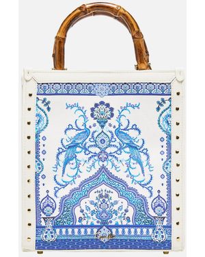 CAMILLA North South Tote Isnik Lullaby - Blue