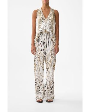 CAMILLA Bias Cut Drawstring Pant Lady Lionheart - White