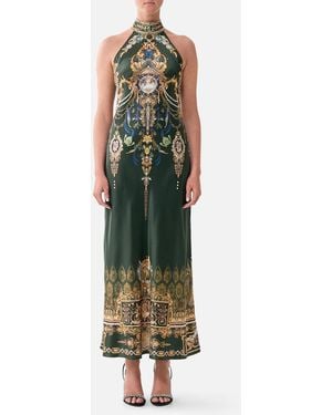 CAMILLA High Neck Bias Dress The Secession Sessions - Green