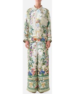 CAMILLA Relaxed Collared Shirt With Pocket Art For The Empress - White