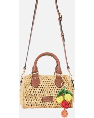 CAMILLA Barrel Bag With Leather Trims Va Va Vintage - Metallic
