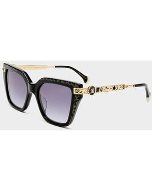 CAMILLA Here Comes Trouble Sunglasses Leopard Glitter - Brown