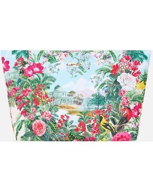 CAMILLA Large Makeup Clutch La Belle Botanique - Blue