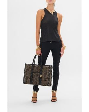 CAMILLA Crew Neck Knit Cami - Black