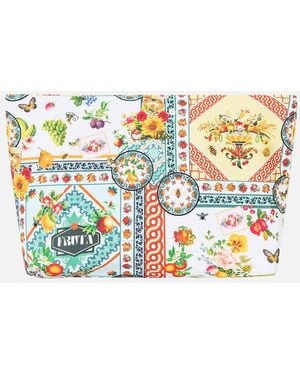 CAMILLA Small Makeup Clutch Magic Of The Mercado - White