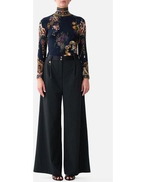 CAMILLA Jersey Turtleneck Night Garden - Black