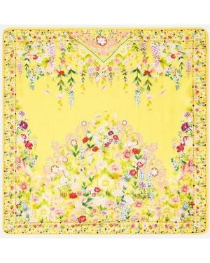 CAMILLA Small Square Cushion Lady Limonada - Yellow