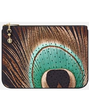 CAMILLA Small Canvas Clutch A Wink To The Wild - Green