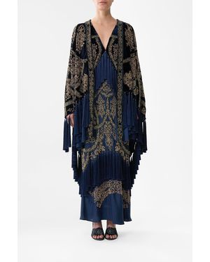 CAMILLA Draped High-Low Layer The Imperial Gate - Blue