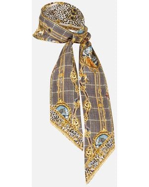 CAMILLA Skinny Neck Scarf Leopard Libertine - Metallic