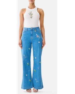CAMILLA Jersey Tank Top Dandelion Skies - Blue