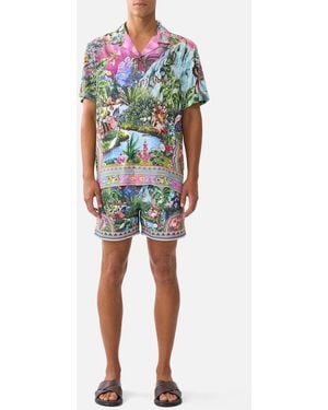 CAMILLA Short Sleeve Camp Collared Shirt Turkish Delight - Multicolour